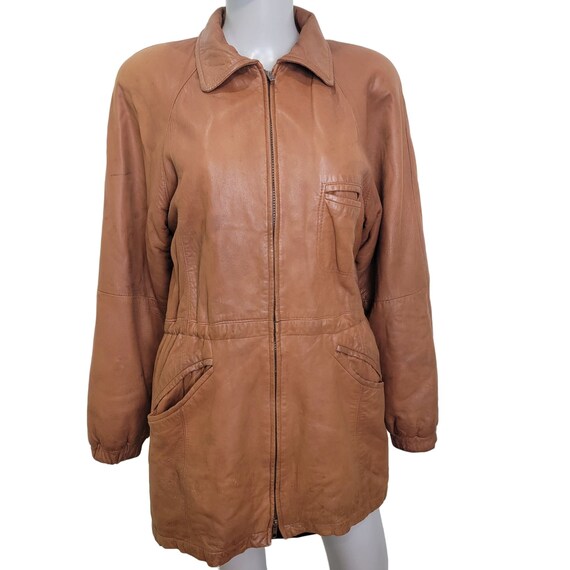 Vintage 80s Damselle Soft Leather Jacket Women XS… - image 7