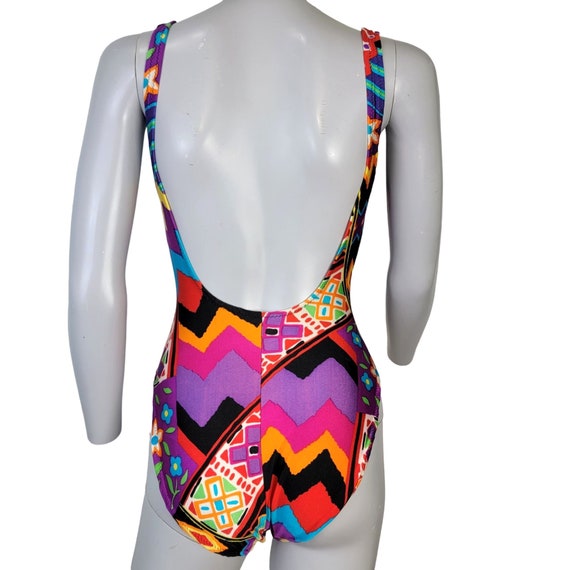 Gottex Vintage 90s Colorful Aztec One Piece Swims… - image 3