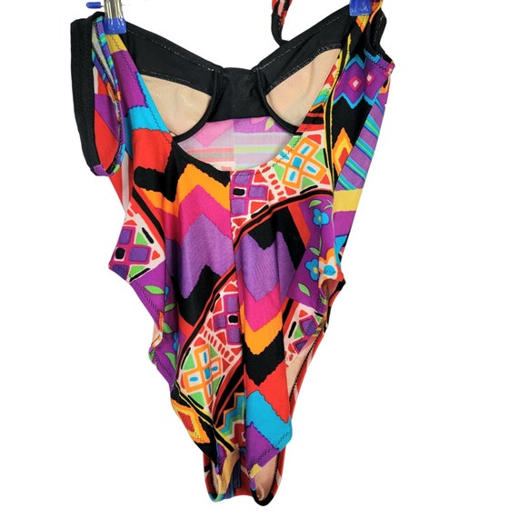 Gottex Vintage 90s Colorful Aztec One Piece Swims… - image 7