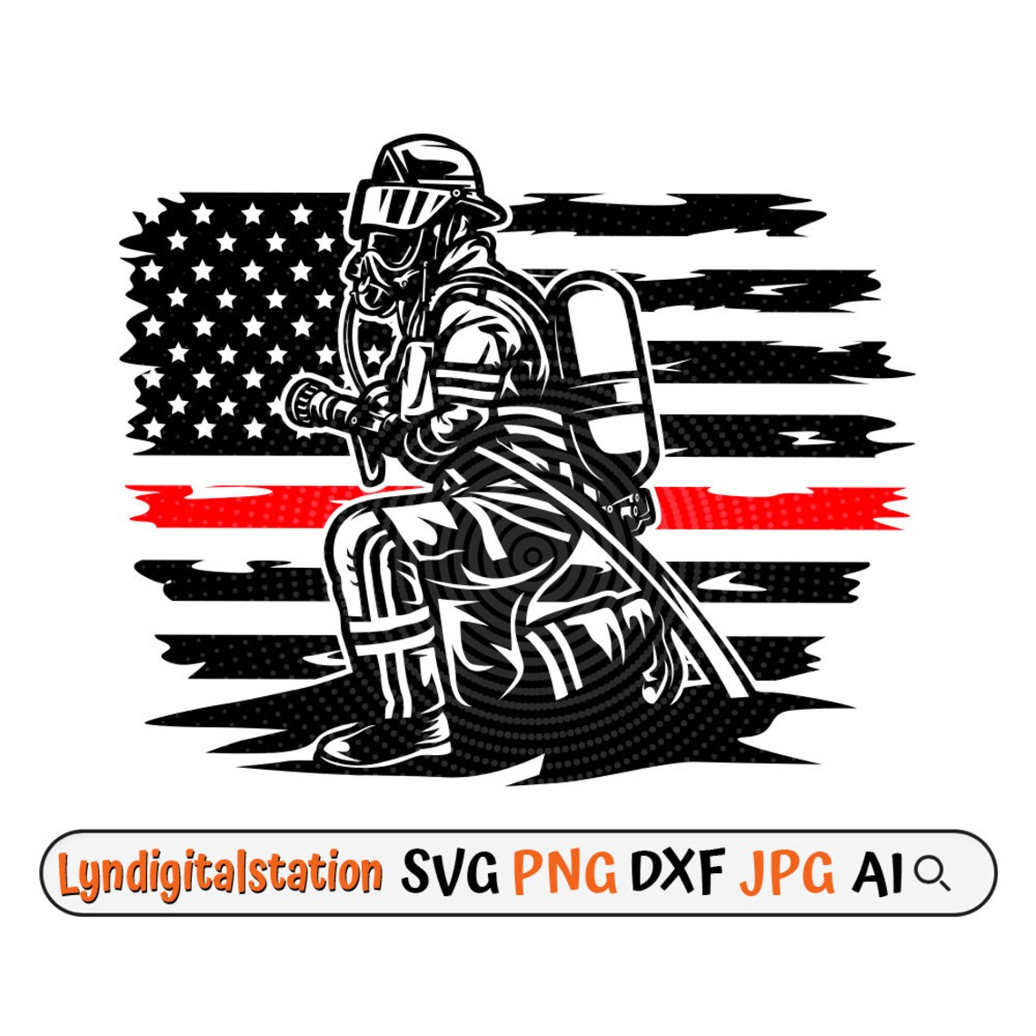 US Firefighter Svg | Fireman Clipart | Fire Station Cut File | Dad Gift ...