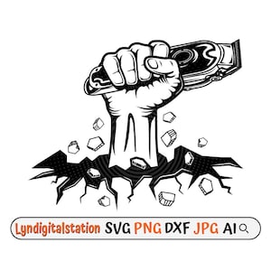 Barber Svg | Fist Barber Tool Clipart | Barber Hand Fist Cut File | Hair Stylist shirt Design | Hair Salon Dxf | Barbershop Hair Clipper Png