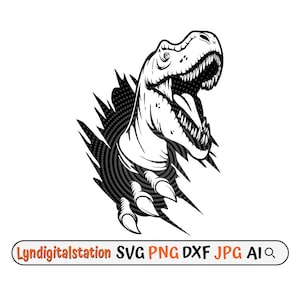 T-REX SVG | Prähistorische Tier Clipart | T-Rex Kralle Scratch Cut Datei | Tyrannosaurus Schablone | Dinosaurier Shirt Design | Scharfe Klaue Dxf | Png