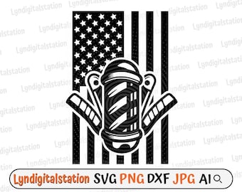 US Barber Tools Svg | Hair Salon Clipart | Hair Grooming Cut File | Hairdresser Stencil | Hair Stylist Tshirt Design | Barbershop  Dxf | Png