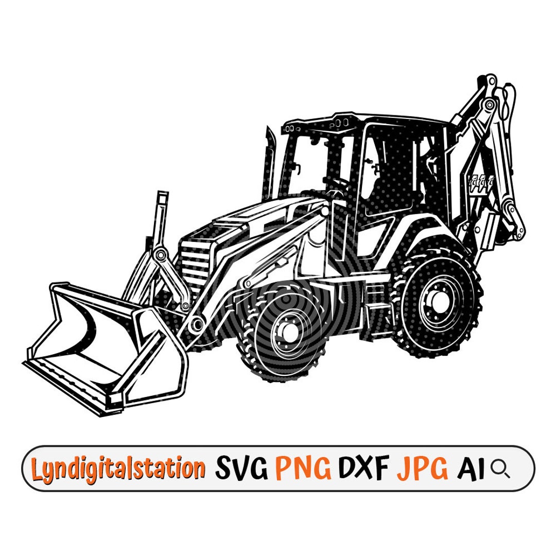 Backhoe Loader Svg equipment Clipart operator Cut File skilled Driver