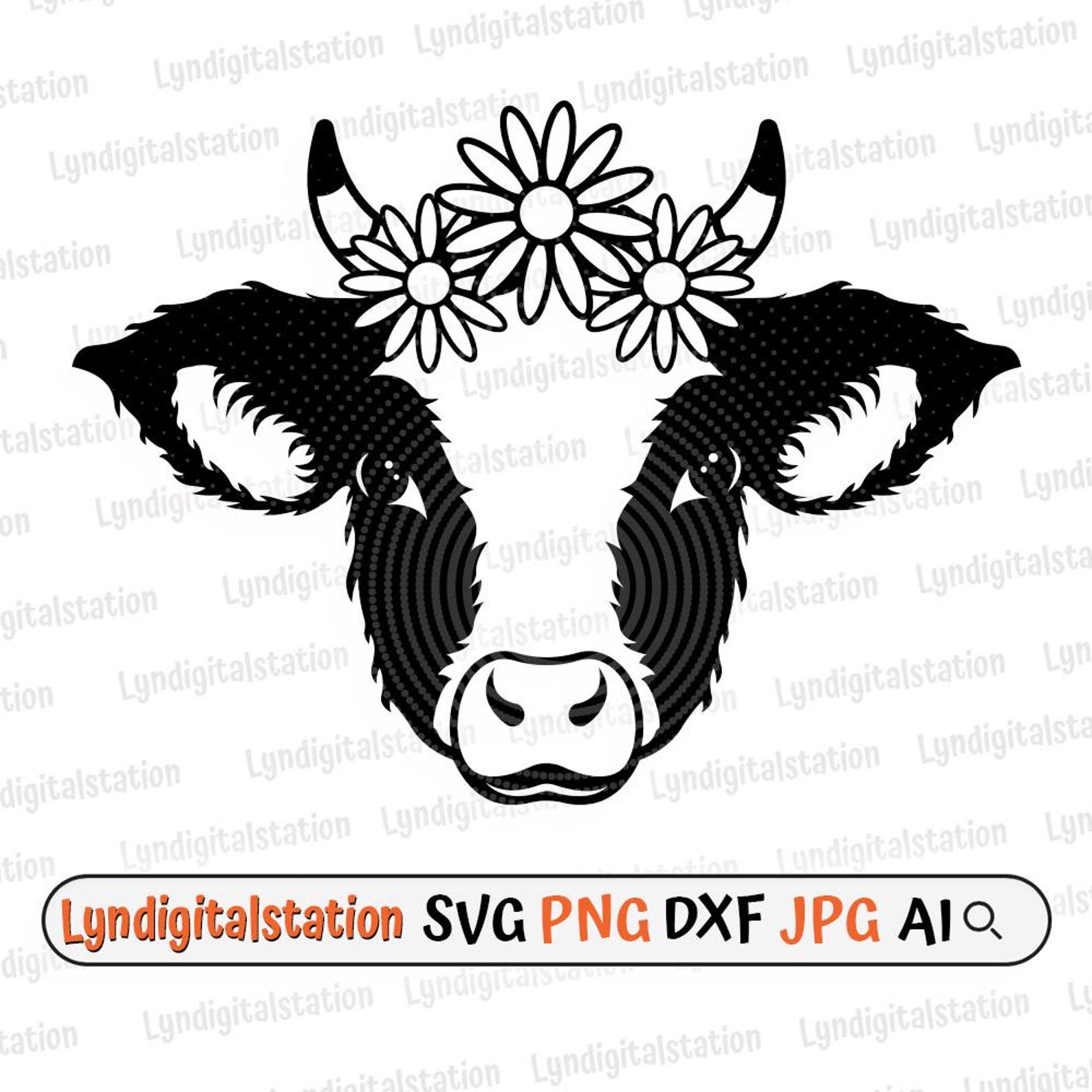 Baby Farm Cow Svg | Cute Cow Clipart | Farm Animal Cut File | Heifer ...