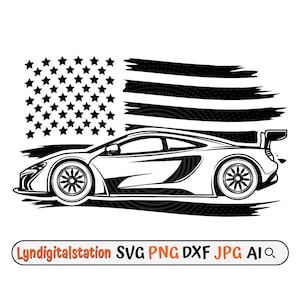 US Racing Car Svg | Dirt Racing Clipart | Sports Car Cut File | Car Lover Stencil | Driver shirt Design | Open Wheel Racer Dxf | Racecar Png