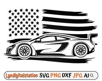 US Racing Car Svg | Dirt Racing Clipart | Sports Car Cut File | Car Lover Stencil | Driver shirt Design | Open Wheel Racer Dxf | Racecar Png