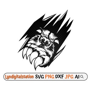 Bear Claw Svg | Bear Scratch Clipart | Wild Outdoor Cut File | Animal Scratch Stencil | Beast Claw T-shirt Design| Claw Dxf | Claw Marks PNG