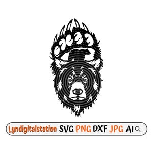 Bear Claw Svg | Claw Paw Clipart | Wild Beast Claw Cut File | Sharp Claw Stencil I Bear Claw T-shirt Design | Bear face Dxf | Wildlife Png
