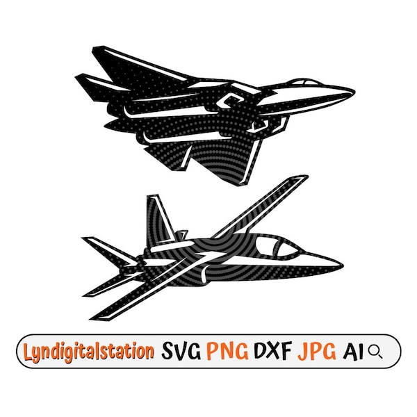 Jet Plane Svg | Fighter Plane Clipart | Aircraft Cut File | Combat Vehicle Stencil | Air Force Tshirt Design | Navy Plane Dxf | Military Png