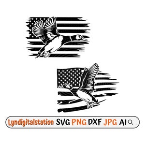 US Wild Duck Svg | Flying Wild Ducks Clipart | Duck Cut File | Duck Hunting Stencil | Farm Animal T-shirt Design | Outdoor Hunting Dxf | Png