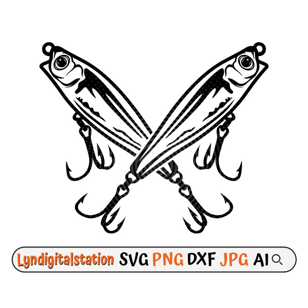 Fishing Lure Svg Fishing Clipart Fishing Bait Cut File Fishhook Stencil