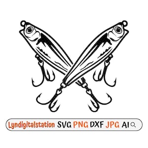 Fishing Lure Svg | Fishing Clipart | Fishing bait Cut File | Fishhook Stencil | Fishing pin T-shirt Design | Fish Dxf | Lure PNG