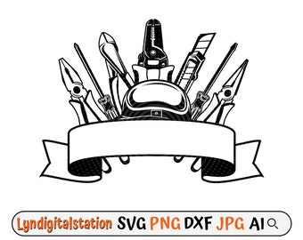Electrician Tool Svg | Mechanic Tools Clipart | Pliers Cut File | Electrical Repair Stencil | Electrician T-shirt Design | Wrench Dxf | Png