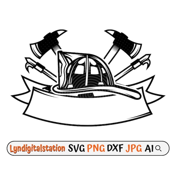 Fire Fighter Tools Svg |  Protective Gear Clipart | Fireman Cut File | Firefighter Dad Stencil | Fireman T-shirt Design | Rescuer Dxf | Png