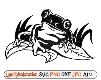 Frosch späht SVG | Kröten Guckaboo Clipart | Taillenlose Amphibien Datei | Spähen Tier Schablone | Frosch T-Shirt Design | Todpole Dxf | Png