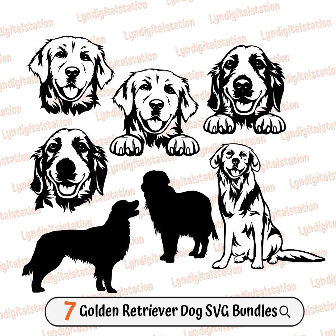 Golden Retriever Bundles Svg | Dog Clipart | Pet Animal Cut File ...