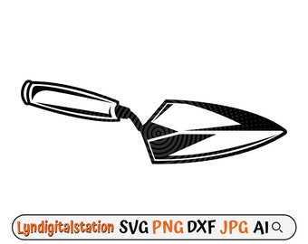 son Trowel Svg | Digging Tool  Clipart |  Small Handheld Spade Cut File | Trowel Stencil |Constrution Equiptment T-shirt Design | Dxf | Png