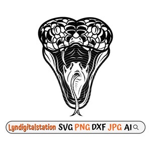 Viper Svg | Snake Head Clipart | Snake Reptile Cut File | Venom Stencil | Wild Animal T-shirt Design | Venomous Snake Dxf | Zoo Animal PNG