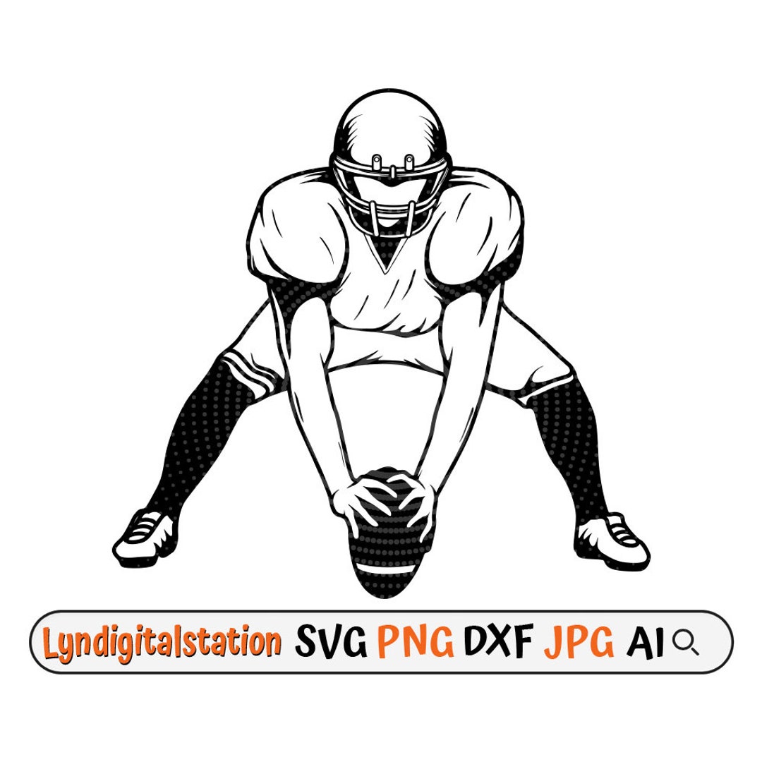 Football Player Svg Quarterback Player Clipart Football Team Cut File