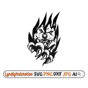 Wolf Scratch Theme Svg | Claw Scratch Clipart | Wild Scratch Cut File | Claw Marks Stencil I Wolf Scratch shirt Design | Wolf Dxf | Claw Png