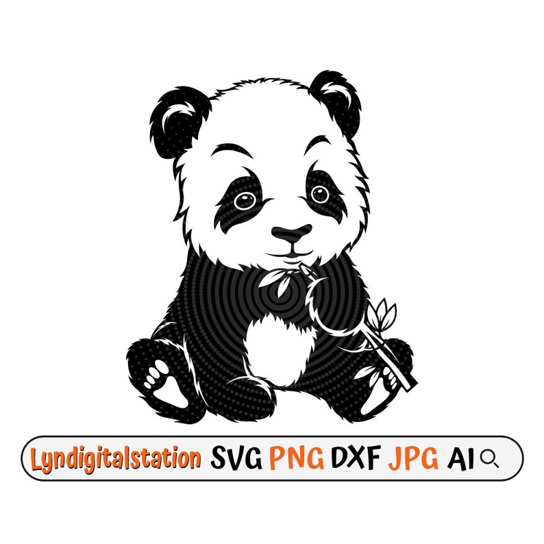 Cute Baby Panda Svg Panda Bear Clipart Cute Panda Cut - Etsy