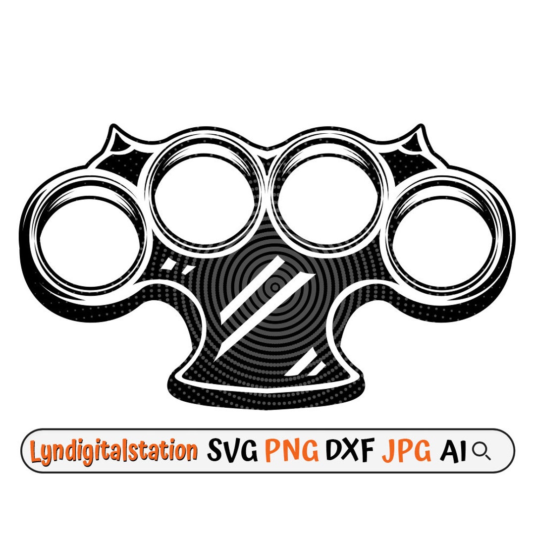 Knuckles Svg Brass Knuckle Clipart Street Fighting Cut File Combat