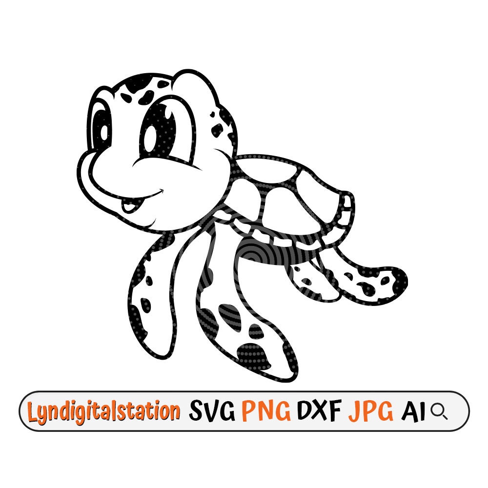 Cute Turtle Svg Beach Life Clipart Tropical Vibes Cut File | Etsy