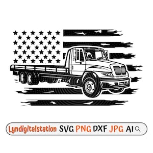 US Tow Truck Svg | US Towing Service Clipart | Tow Truck Cut File | US Driver T-Shirt Design | Tow Owner Stencil | Towing Vehicle Dxf | Png