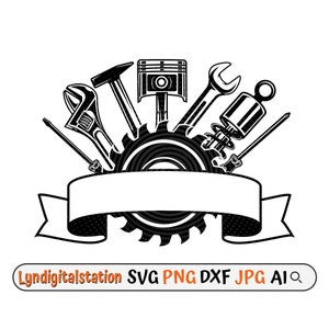 メカニック ツール SVG | 修理工クリップアート | 便利屋カット ファイル | レンチ ステンシル | メカニック パパ T シャツ デザイン | ツール ボックス DXF | 車のツール PNG