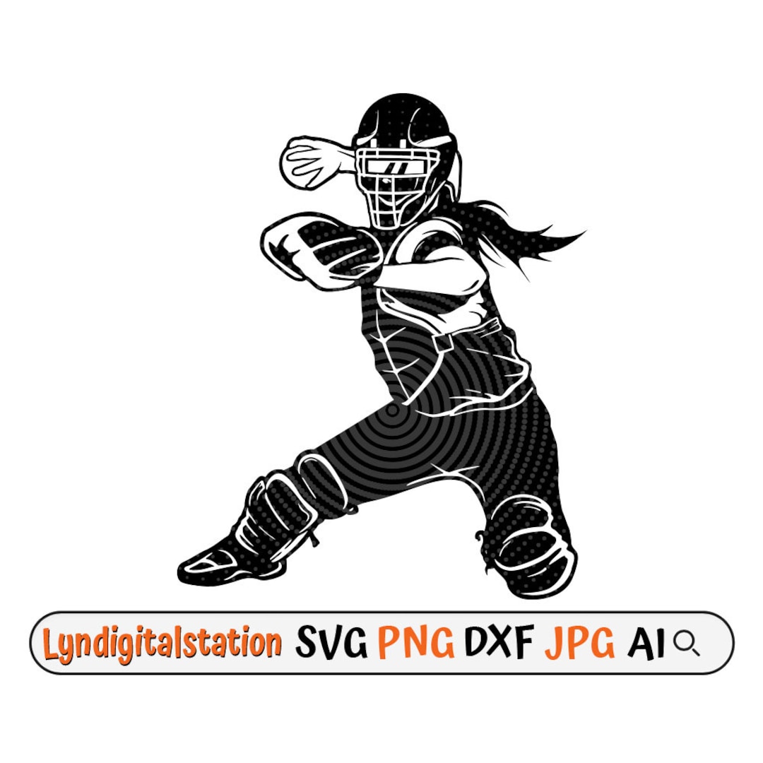 Softball Player Svg Firstbase Player Clipart Shortstop Cut File