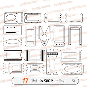 Ticket Bundles | Kinokarte Clipart | Coupon Cut File | Kinokarten Schablone | Sorge Ticket T-Shirt Design | Ticketing Dxf | Png