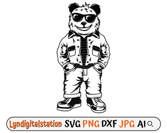 Panda SVG, Panda Clipart, Svg Files and Outline Svg, Panda Line Art, Panda  Sublimation Designs, Tumbler Decal Sv Files, Silhouette Cameo 