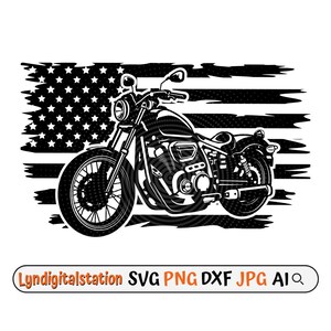 US Motorcylce Svg | Motorbike Clipart | Big Bike Lover Cut File | Motocross Stencil | Extreme Sports T-shirt Design | Motor Biker Dxf | Png
