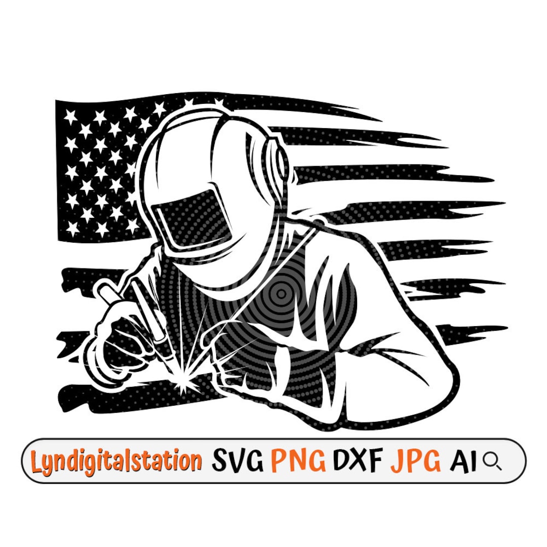 US Welder Svg Welding Torch Clipart Welding Rod Cut File US Welder Dad