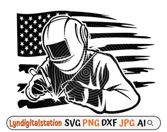 US Welder Svg | Welding Torch Clipart | Welding Rod Cut File | US Welder Dad  T-Shirt Design | Welding  Stencil | Iron Pipe Repair Dxf | Png
