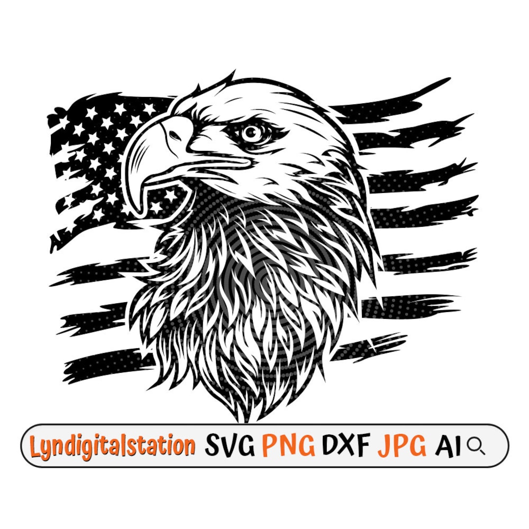 US Eagle Patriotic Svg Eagle Clipart 4th of July Cut File