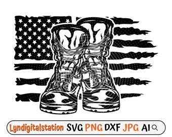 US combat boots svg, military gear stencil, solider shoes cut file, veteran t-shirt design png, us army dad gift idea, marine navy cutfile
