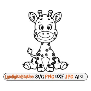 Cute Giraffe Svg, giraffe png, giraffe stencil, giraffe clipart, giraffe wild animal svg, zoo animal svg, digital downloaods