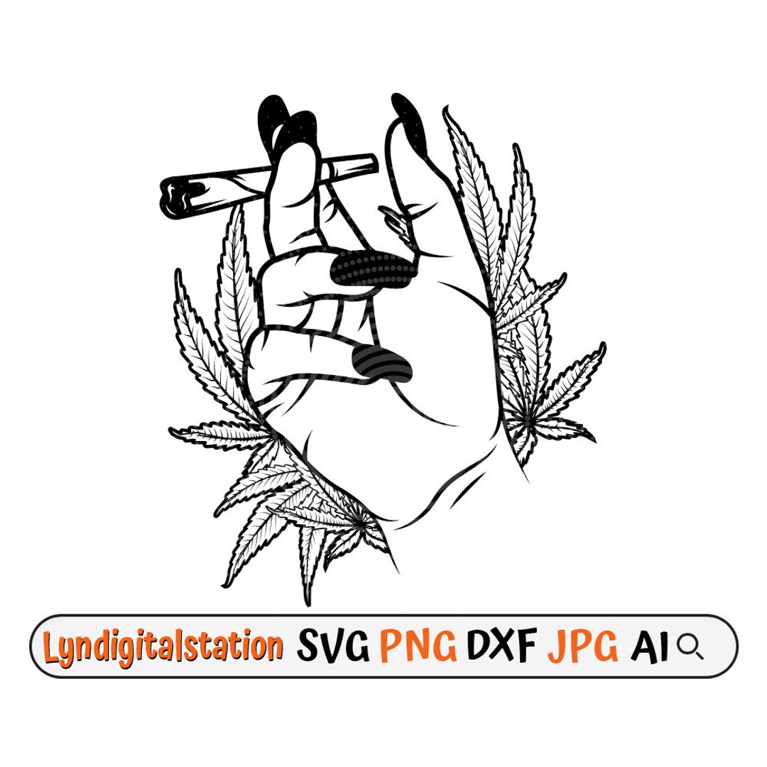 Holding Blunt Svg Sexy Hand Holding Weed Clipart Sexy Hand Etsy