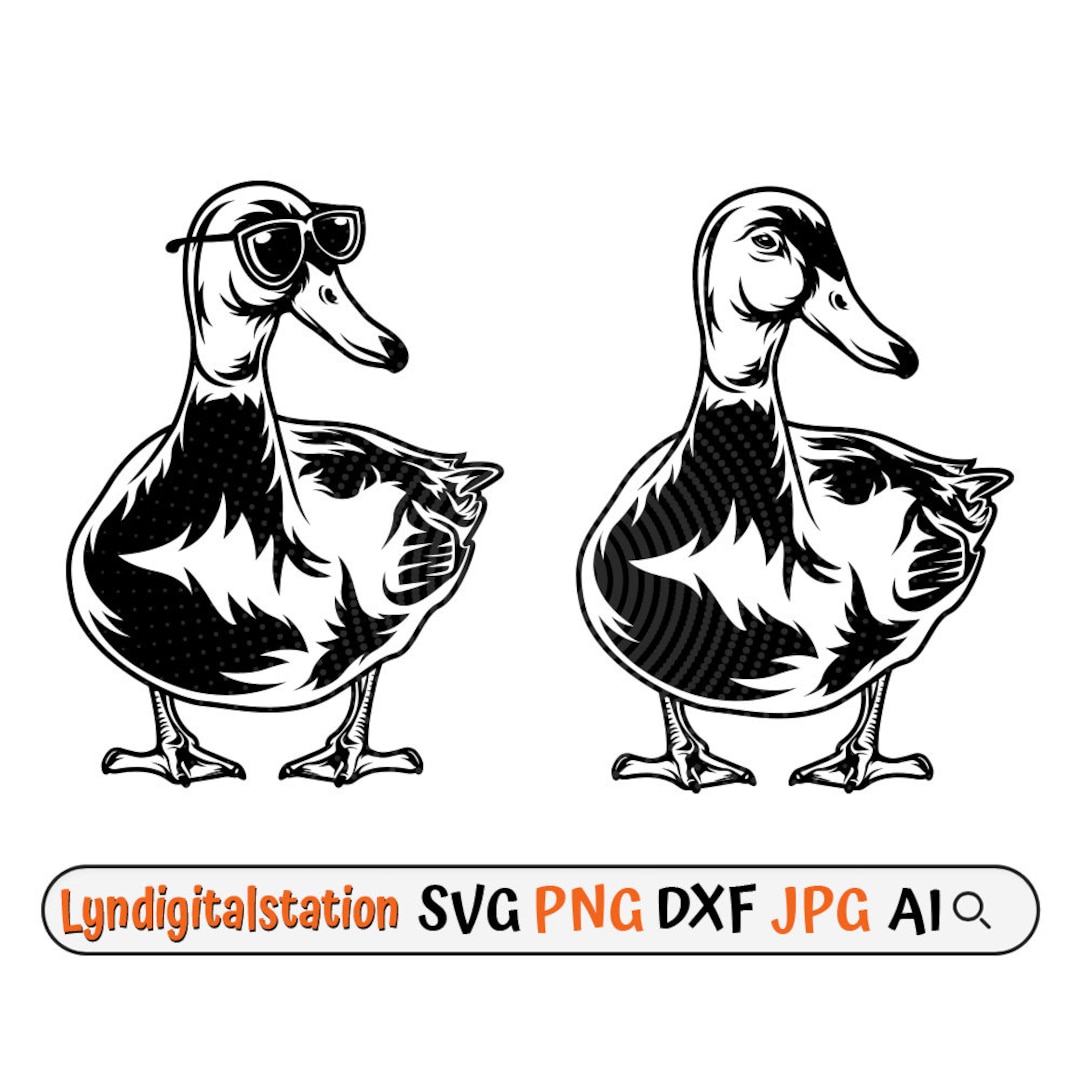 Cool Mallard Duck Svg Flying Duck Clipart Domestic Animal Cut File Duck