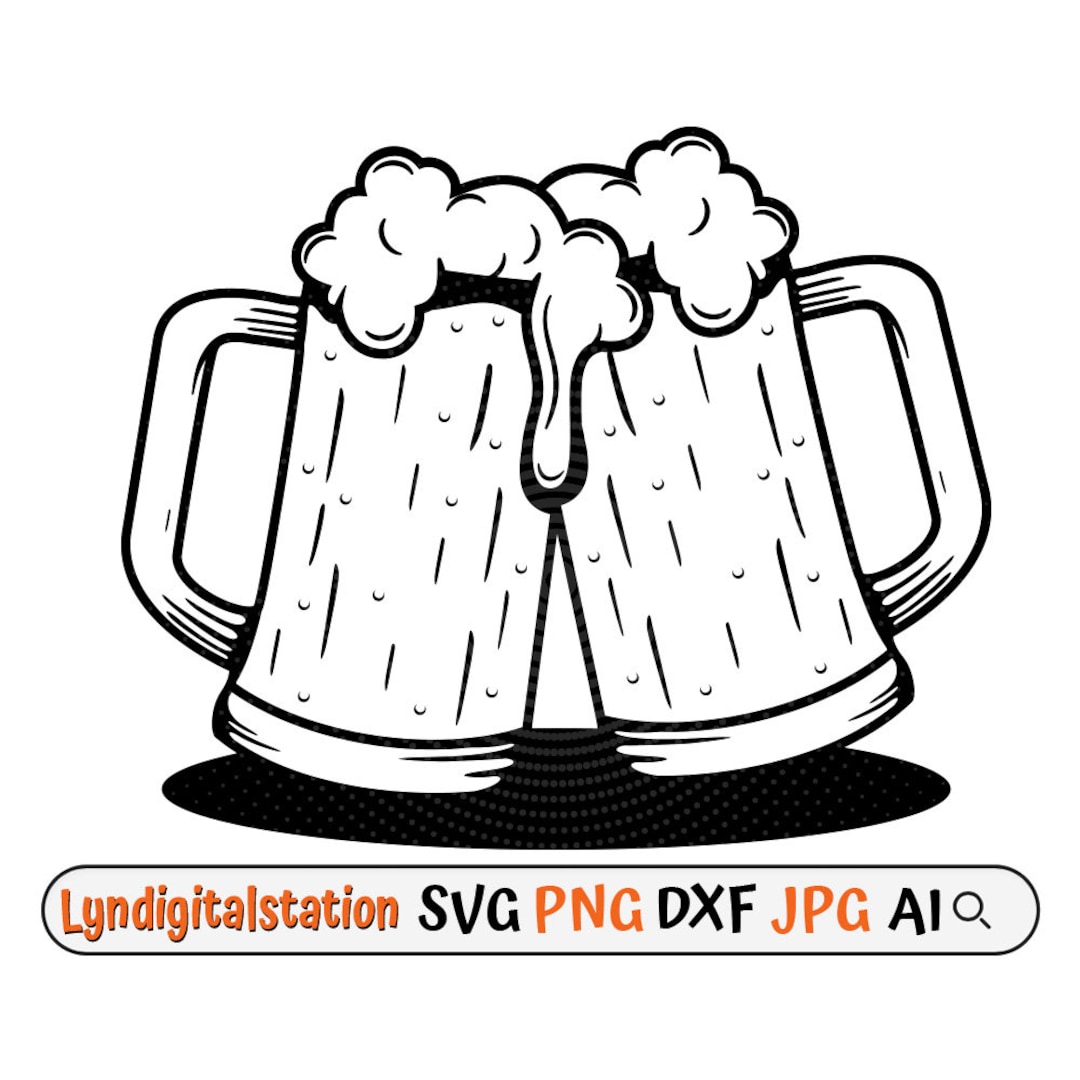 Beer Svg Beer Glass Mug Cheers Clipart Beer Overload With Foam Cut File