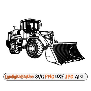 Loader Svg | Equipment Clipart | Operator Cut File | Skilled Driver Stencil |Construction shirt Design | Heavy Equipment Dxf | Big Truck Png