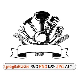 Plumber Tools Svg | Plumbing Clipart | Plumber Gift Idea Cut File | Plumbing Equipment Stencil | Plumbing Services Tshirt Design | Dxf | Png