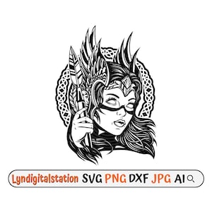Odin Datei | Clipart | Wikinger Datei | Nordischer Gott der Weisheit Schablone | Nordische Mythologie T-Shirt Design | Walküre Wikinger Kriegerin Dxf | Png