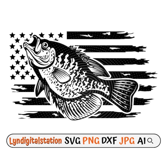 US Crappie Fish Svg Sun Fish Clipart Outdoor Fishing Cut File Fisherman  Catch Stencil Fishing T-shirt Design Dxf Marine Life Png -  Canada