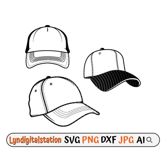 Dad Caps Svg Dad Hat Clipart Baseball Cap Cut File Men Gift