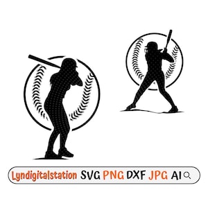 Jogadores de softball SVG | Clipart de jogo de bola | Arquivo de corte de massa feminina | Estêncil das Irmãs Jogadoras | Design de camiseta da equipe de softball | Apanhador Dxf | png