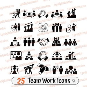 25 Teamwork Icons Bundles Svg | Hand Clipart | Team Cut File | | Wedding Dress Stencil | Teammates T-shirt Design | Unity Dxf | Png