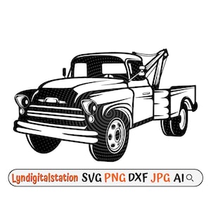Vintage Tow Truck Svg | Towing Service Clipart | Tow Trucker Dad Cut File | Tow Owner Shirt Design | Truck Driver Stencil | Towing Dxf | Png